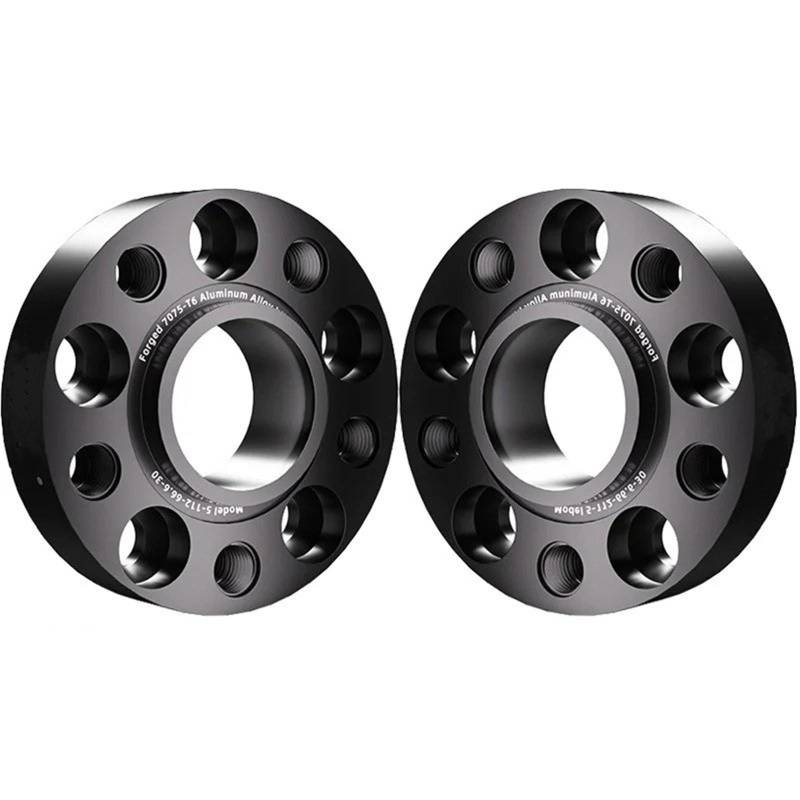 Distanzscheibe Räder 2 STÜCKE PCD 5x112 CB 66,6mm Spurverbreiterung Adapter M14x1.5 Geschmiedete Aluminiumlegierung T6-7075 Nabenbohrung Geschmiedet(2pcs 30mm) von BTHMGBAE