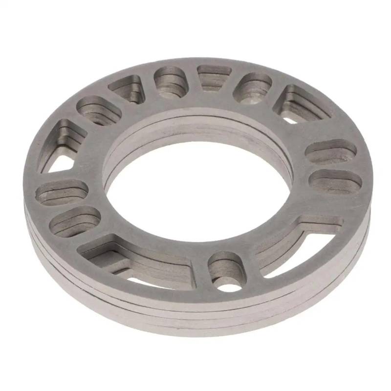 Distanzscheibe Räder 5mm Silber Universal Aluminium Legierung Verdicken Auto Rad Spacer Für Teile Nabenbohrung Geschmiedet von BTHMGBAE
