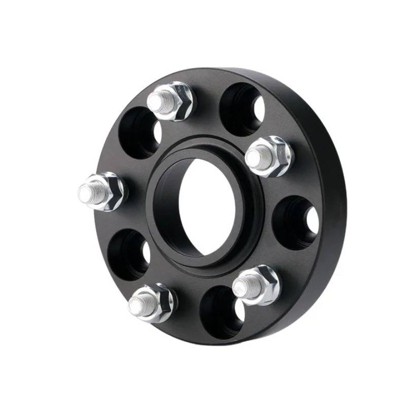 Distanzscheibe Räder Aluminiumlegierung 1 Stück PCD 5x112 CB 66,6 Mm Spurverbreiterung Adapter M14x1.5 Nabenbohrung Geschmiedet(1PC 25mm Black) von BTHMGBAE