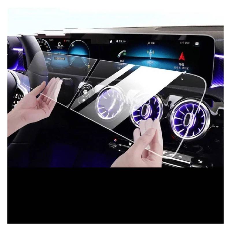 Navigation Displayschutzfolie Für Benz Für CLA 180 200 220 250 260 2019-2023 Auto GPS Navigation Film LCD Bildschirm TPU Innen Schutz Film Anti-scratch Navigation Panzerglas Schutzfolie(Tempered glass von BTHMGBAE
