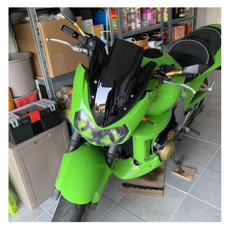 Windschild Motorrad Für Kawasaki Für Z1000 Z 1000 Für Z750 Z 750 2003 2004 2005 2006 Motorrad Wind Bildschirm Deflektoren Windschutzscheibe Deflektor Windschutzscheibe(Dark Smoke) von BTHMGBAE