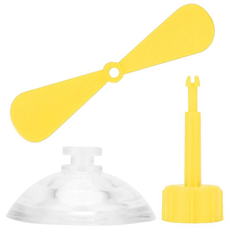 BTIHCEUOT Helm dekorative Propeller, Saugnapf Gummi für Motorrad (Gelb) von NOASR