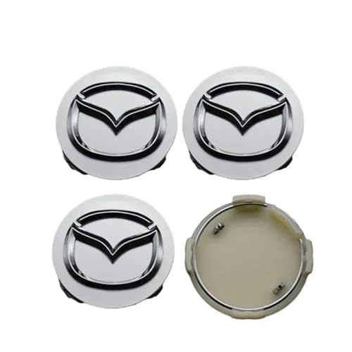 4 Stück Nabendeckel, für Mazda CX5 3 6 2 Atenza MX3 CX3 323 626 RX8 RX7 56mm Nabenkappen Radnabenabdeckung Radnabenkappen Felgendeckel Radnabendeckel Felgenkappen,B von BTIQSA