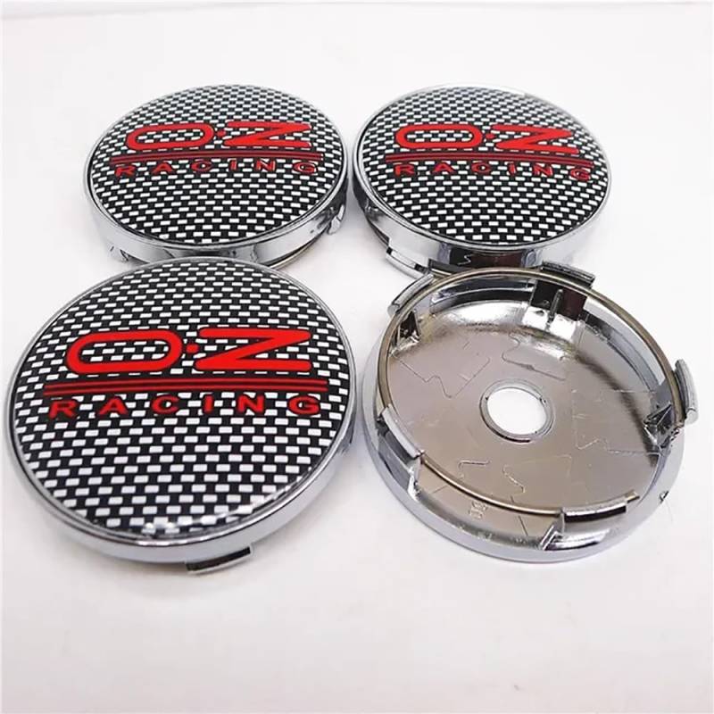 4 Stück Nabendeckel, für OZ Racing O.Z Car 60MM Nabenkappen Radnabenabdeckung Radnabenkappen Felgendeckel Radnabendeckel Felgenkappen,A von BTIQSA