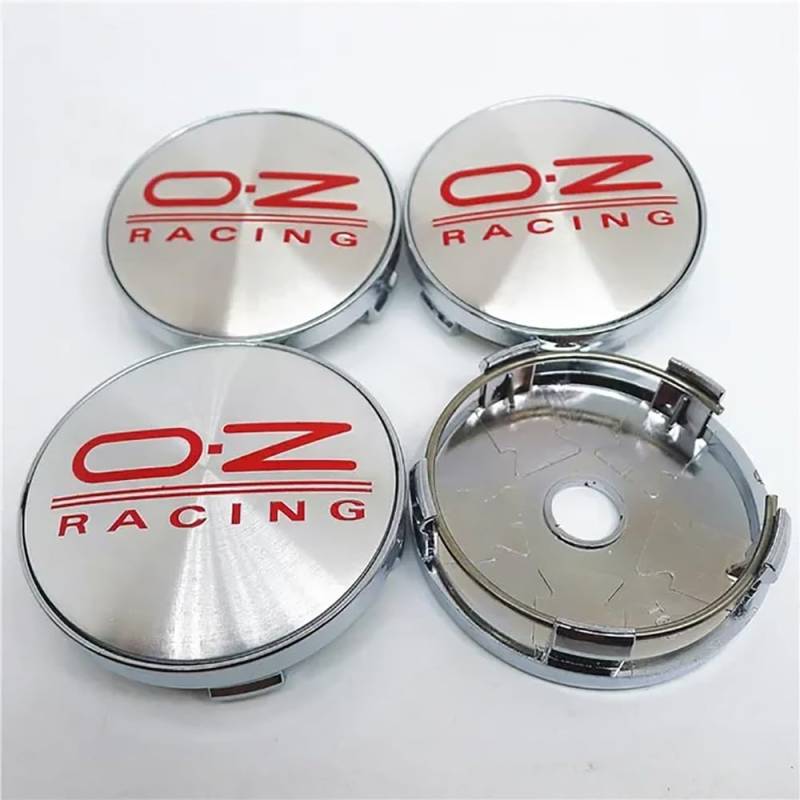 4 Stück Nabendeckel, für OZ Racing O.Z Car 60MM Nabenkappen Radnabenabdeckung Radnabenkappen Felgendeckel Radnabendeckel Felgenkappen,D von BTIQSA