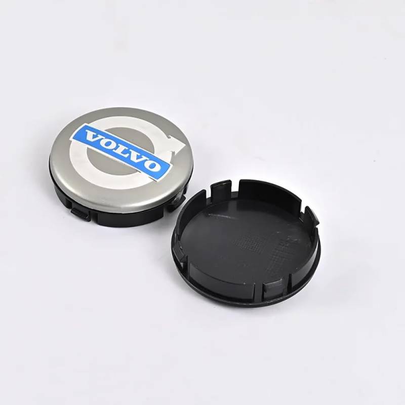 4 Stück Nabendeckel, für Volvo XC60 V60 S60 V40 V50 S40 S80 C30 XC40 XC70 XC90 64mm Nabenkappen Radnabenabdeckung Radnabenkappen Felgendeckel Radnabendeckel Felgenkappen,A von BTIQSA