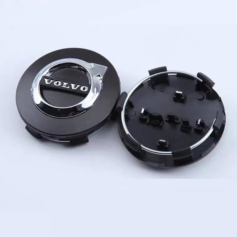 4 Stück Nabendeckel, für Volvo XC60 V60 S60 V40 V50 S40 S80 C30 XC40 XC70 XC90 R Design 64mm Nabenkappen Radnabenabdeckung Radnabenkappen Felgendeckel Radnabendeckel Felgenkappen,D von BTIQSA