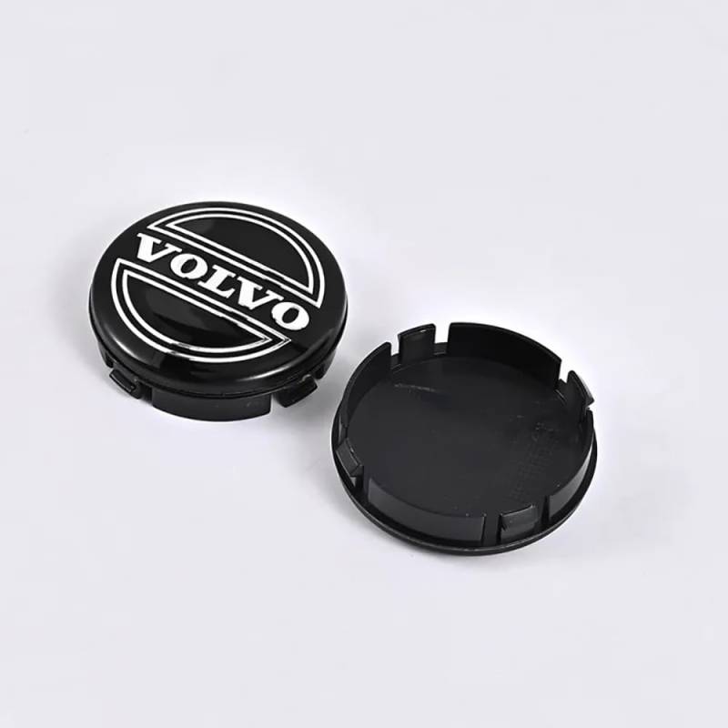 4 Stück Nabendeckel, für Volvo XC60 V60 S60 V40 V50 S40 S80 C30 XC40 XC70 XC90 R Design 64mm Nabenkappen Radnabenabdeckung Radnabenkappen Felgendeckel Radnabendeckel Felgenkappen,F von BTIQSA