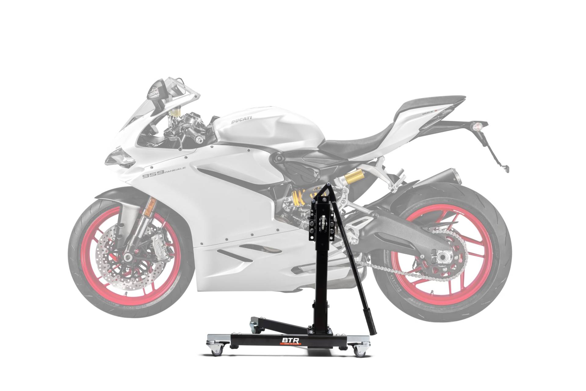 Zentralständer EVOLIFT® für Ducati 959 Panigale 16-19 Black Ops Edition (Grundfarbe: Schwarz) von BTR
