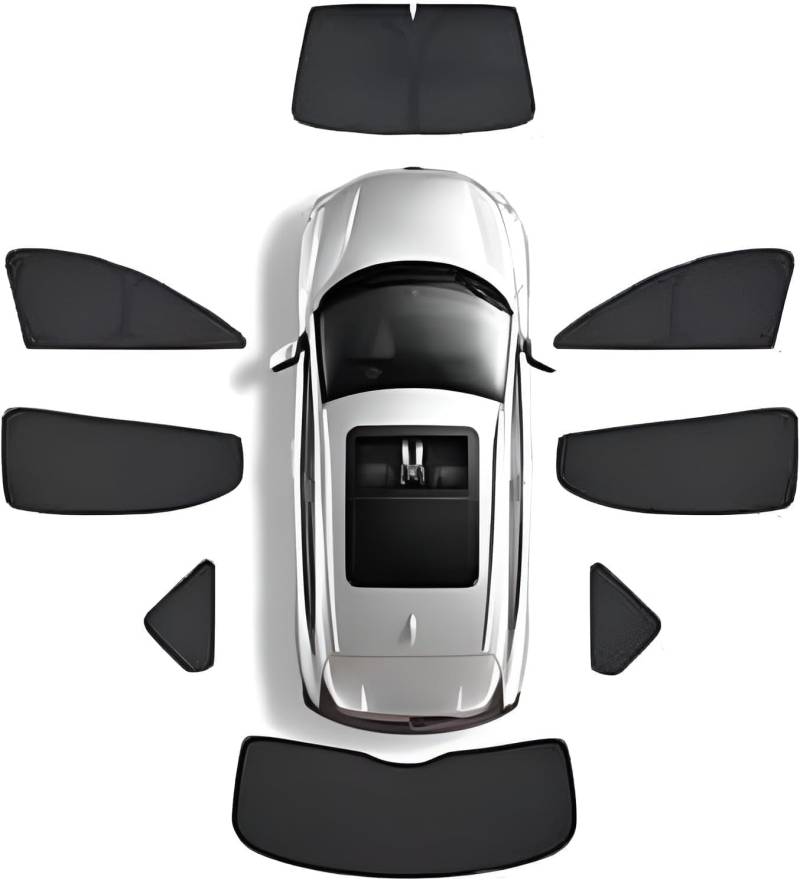 Auto Sonnenschutz Für VW Polo Hatchback 2006-2010, Front Heck Seitenscheibe Faltbarer UV-Schutz Isoliertes Privacy,8pcs-wholecar von BTREIGHZC