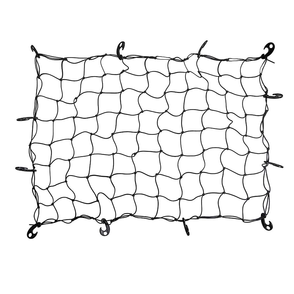 BTSKY - Robustes Spanngurtnetz mit 12 ABS-Haken – große Kapazität, Dachnetz für Autos, Kofferraum, Reisegepäckträger, Elastizität, Dachgepäckträger, 90 x 120 cm bis 180 x 240 cm von BTSKY