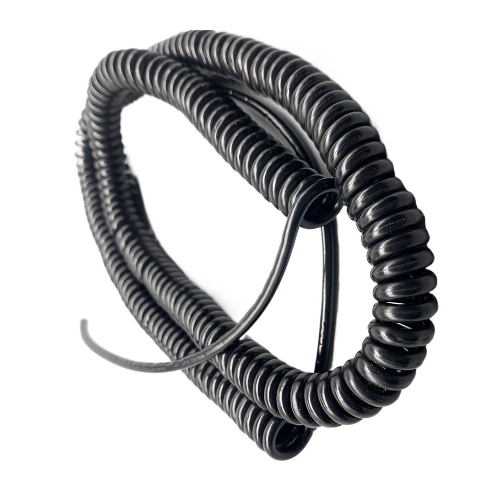 BTYQKZVPM Quadratischer dehnbarer Draht Stretch， 5-adriges, dehnbares Spiralkabel mit Feder, mehrere Größen, 3er-Pack, TPU-Ummantelung, blankes Kupfer, -20 bis 120 °C(Stretch 3.75 Meters) von BTYQKZVPM
