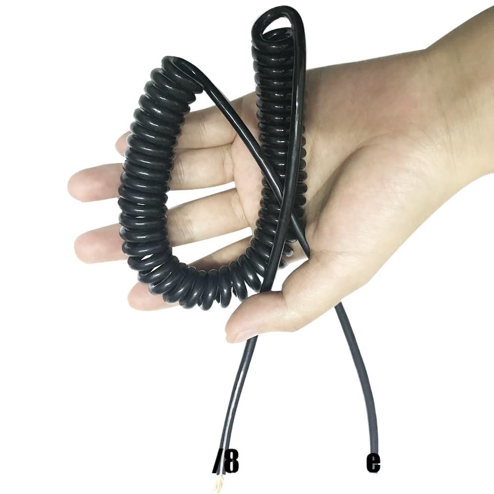BTYQKZVPM Quadratischer dehnbarer Draht Stretch， Massives Spiral-Teleskopkabel, 0,2 mm, 2-eckig, mehradrig, Kupferkabel, 2–10 Adern, 2,5 m(5core 0.2 Square) von BTYQKZVPM
