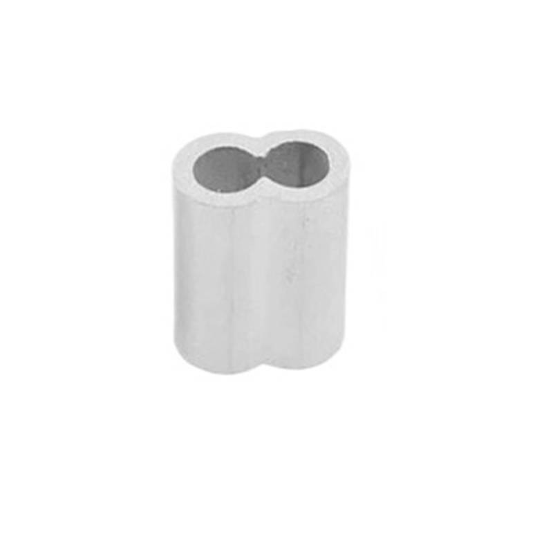 BTYQKZVPM Stahldrahtseil-Crimphülse, Aluminium-Crimphülse au Stahldraht-Kabelseil-Befestigungsclip 8-Form Doppelloch Aluminium(M6) von BTYQKZVPM