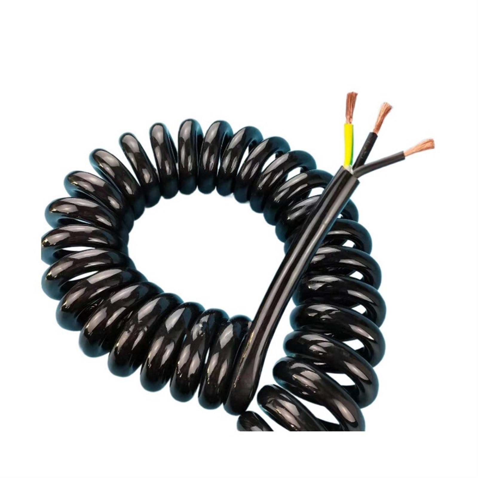 Quadratischer dehnbarer Draht Stretch， Einziehbares Federspiralkabel, 3-adrig, 13/11/9 AWG, 1–15 Meter(3 Cores 9 Awg,Stretch 15 meter) von BTYQKZVPM