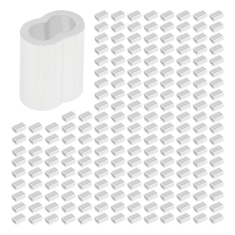 Stahldrahtseil-Crimphülse, Aluminium-Crimphülse au 200-teiliges M3-Aluminium-Drahtseil-Kabelschlaufen-Set von BTYQKZVPM