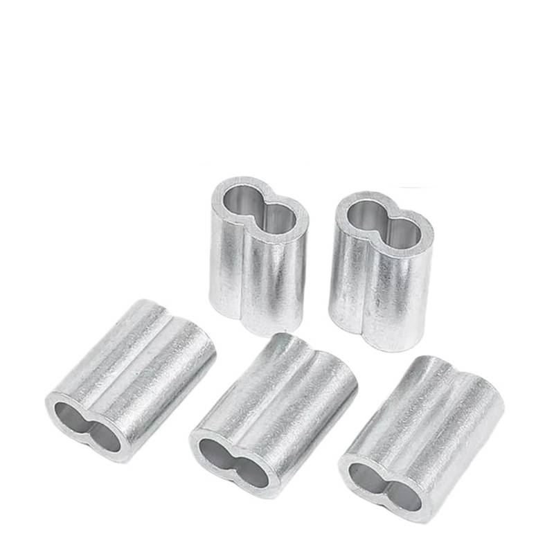 Stahldrahtseil-Crimphülse, Aluminium-Crimphülse au 8 form Aluminium Gehäuse Draht Seil Ferrule Kabelbinder Crimpen Hülse Clip Clamp(M2) von BTYQKZVPM