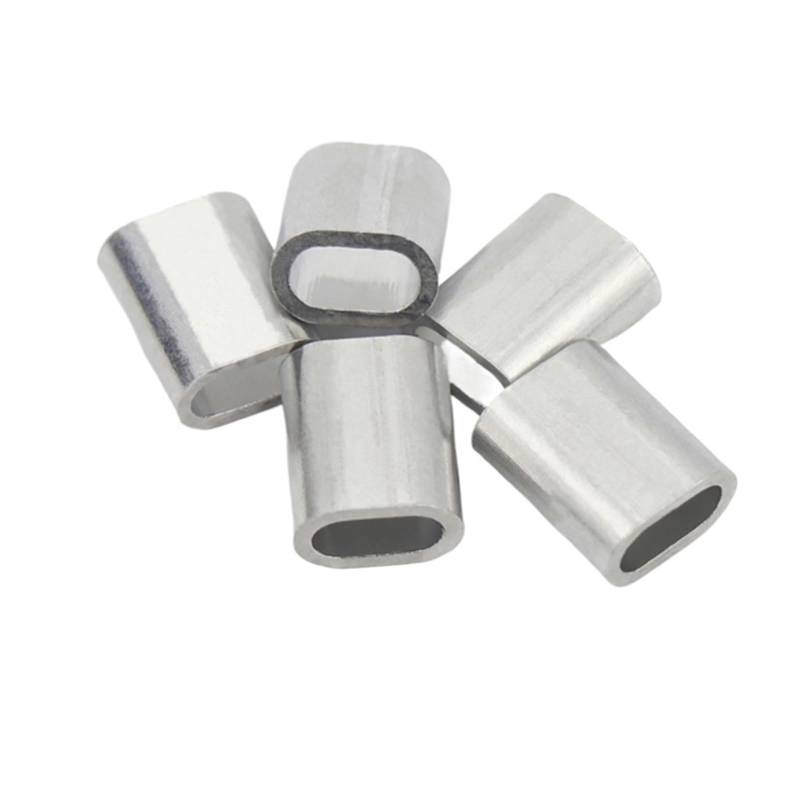 Stahldrahtseil-Crimphülse, Aluminium-Crimphülse au Aderendhülsen 100 Stück, Aluminium-Crimpschlaufenhülse(M2) von BTYQKZVPM