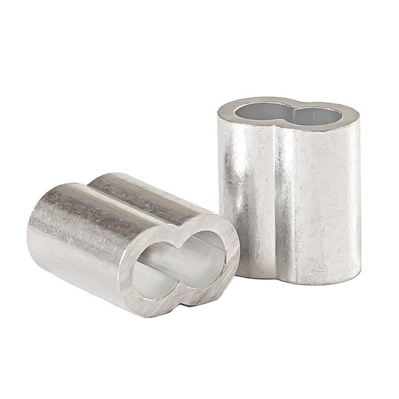 Stahldrahtseil-Crimphülse, Aluminium-Crimphülse au Drahtseilhülse Aluminiumhülsen Klemmen 8-Form Doppelloch(M3) von BTYQKZVPM