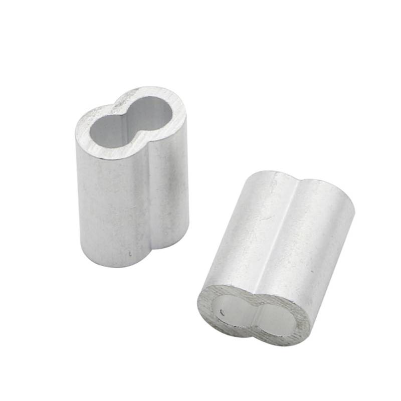 Stahldrahtseil-Crimphülse, Aluminium-Crimphülse au Seilzwinge Kabelbinder Aluminium Crimphülse 8 Form Clip Drahtseilklemme(M1.2) von BTYQKZVPM