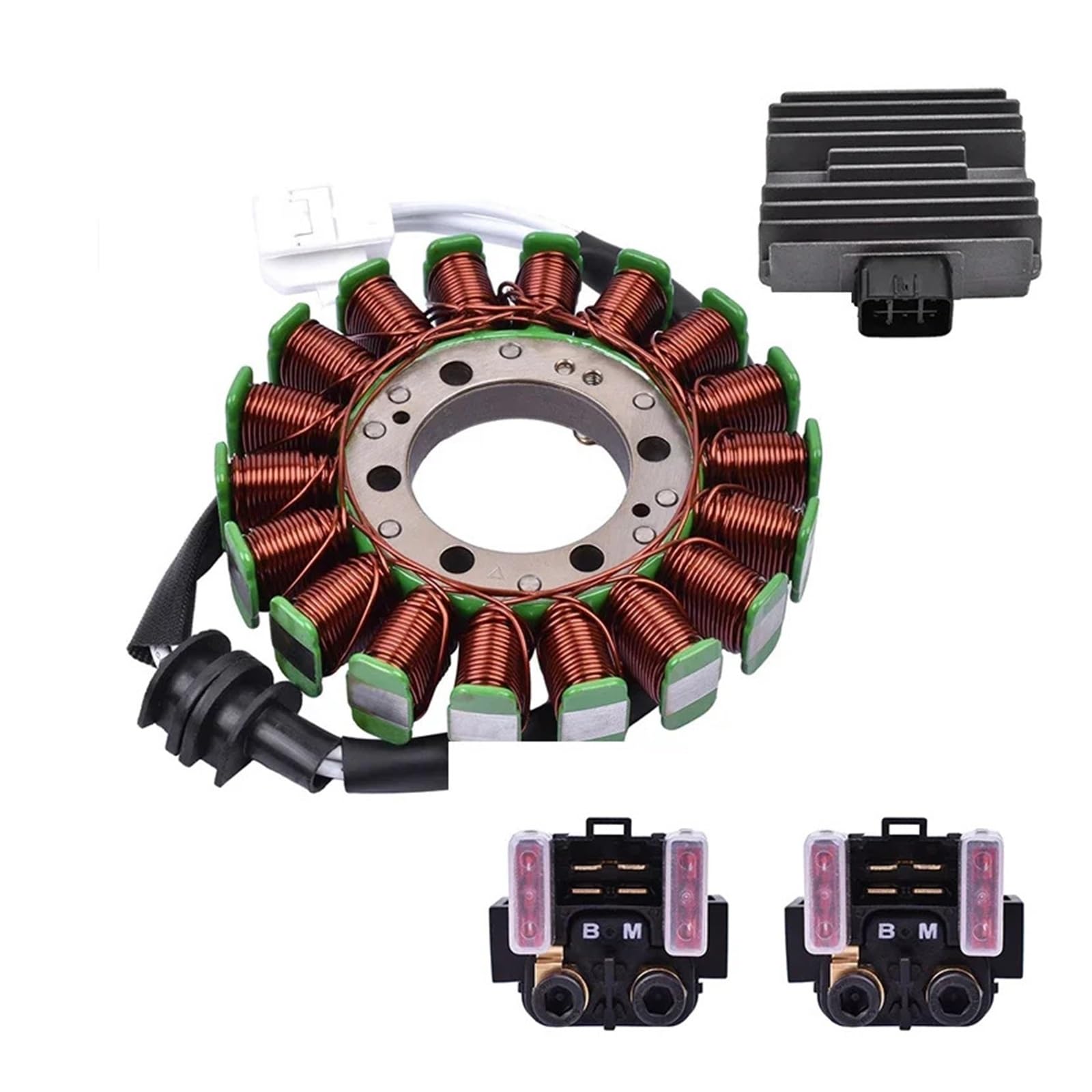 Motorrad-Generator-Magneto-Stator-Spule und Regler-Gleichrichter- und Starter-Magnetrelais-Kit for YZF600 R6 YZF-R6 YZFR6 Motorrad-Generator-Magneto-Stator-Spule und Regler-Gleichrichter- und Starter-Magnetrelais-Kit for YZF600 R6 YZF-R6 YZFR6 von BUFPULKN