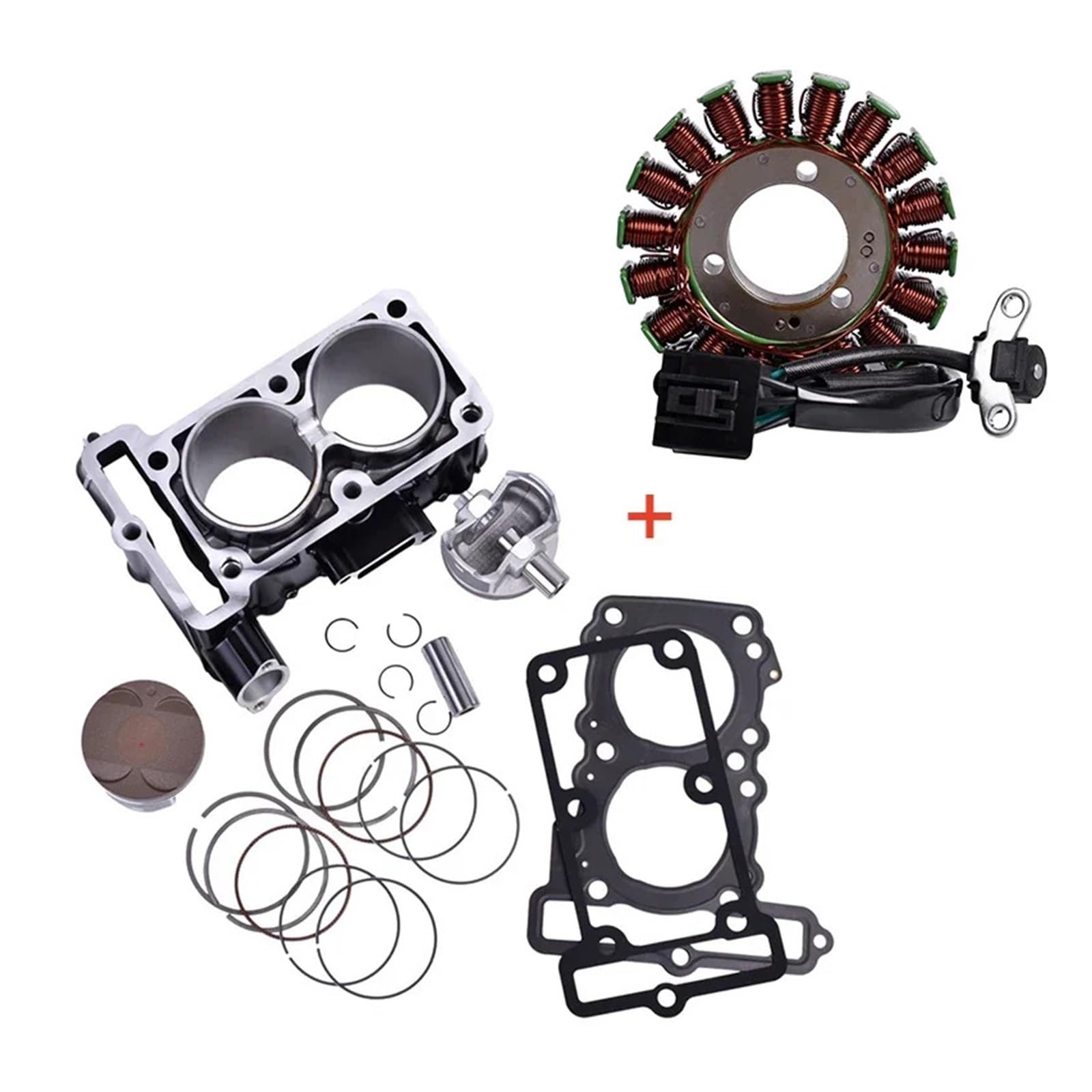 Motorrad Motor Ersatz Kolben Ring Werkzeug Zylinderkopf Dichtung Kit Set + Stator Spule for Ninja 300 Ninja300 ABS 2013-2015 Motorrad Motor Ersatz Kolben Ring Werkzeug Zylinderkopf Dichtung Kit Set + Stator Spule for Ninja 300 Ninja300 ABS 2013-2015 von BUFPULKN