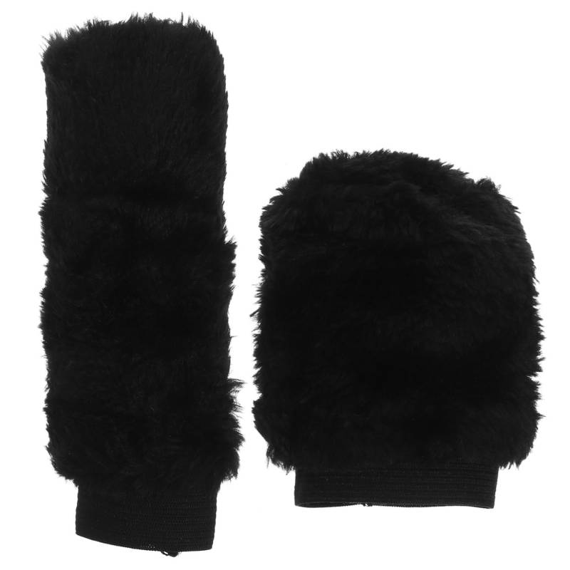 BUGUUYO Winter Auto Zubehör 1 Satz Auto-plüsch-set Schutzabdeckung Für Schalthebel Schaltknaufabdeckung Niedlich Schalthebel-zierabdeckung Autozubehör Schaltknaufschutz Auto Handbremse Abdeckung Black von BUGUUYO