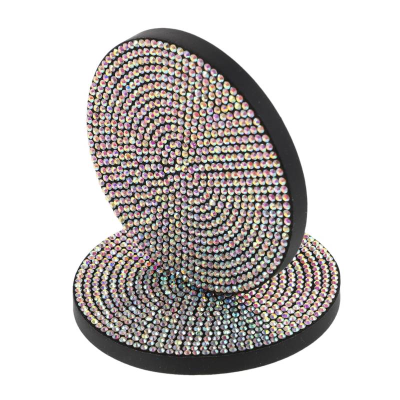 BUGUUYO 2 Farbige Diamant Untersetzer Für Autos Tassenmatte Fürs Auto Untersetzer Für Auto Getränkehalter Untersetzer Für Autozubehör Für Ihr Auto Strass Autozubehör von BUGUUYO