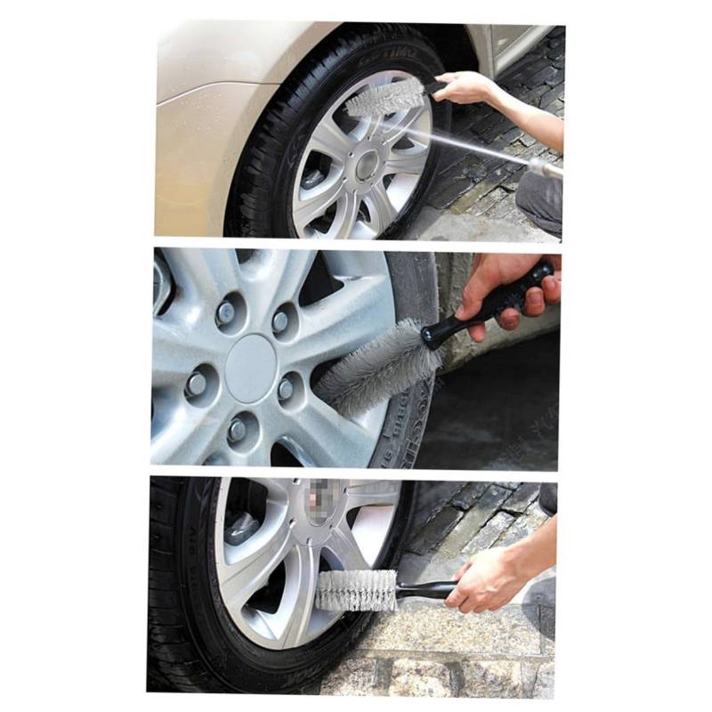BUGUUYO Reinigungsbürste Für Auto Und Motorradfelgen Effektive Radbürste Zur Gründlichen Reinigung Von Schwer Zugänglichen Stellen Auto Reinigungswerkzeug Für Eine ühelose Pflege von BUGUUYO