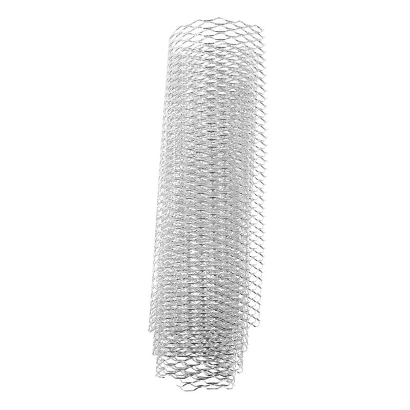 BUGUUYO Blech Frontstoßstange Oberer Mittelgrill Micro Mesh Dachrinnenschutz Drahtgitter Bildschirm Grillplatte Zubehör Grillgitter Automotive Aluminiumlegierung Silber von BUGUUYO