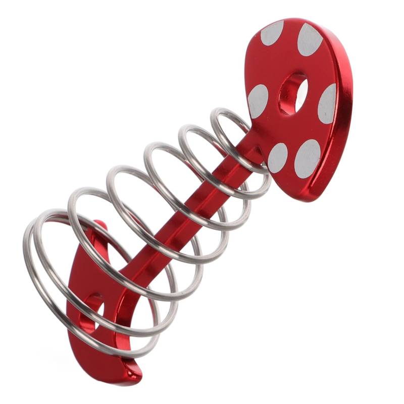 BUGUUYO Pilznägel tragbarer Seilspanner multifunktionaler Seilspanner Zeltbefestigungsschnallen Zeltseilschnalle verschleißfester Seilspanner bequemer Seilspanner Federschnalle Metall rot von BUGUUYO
