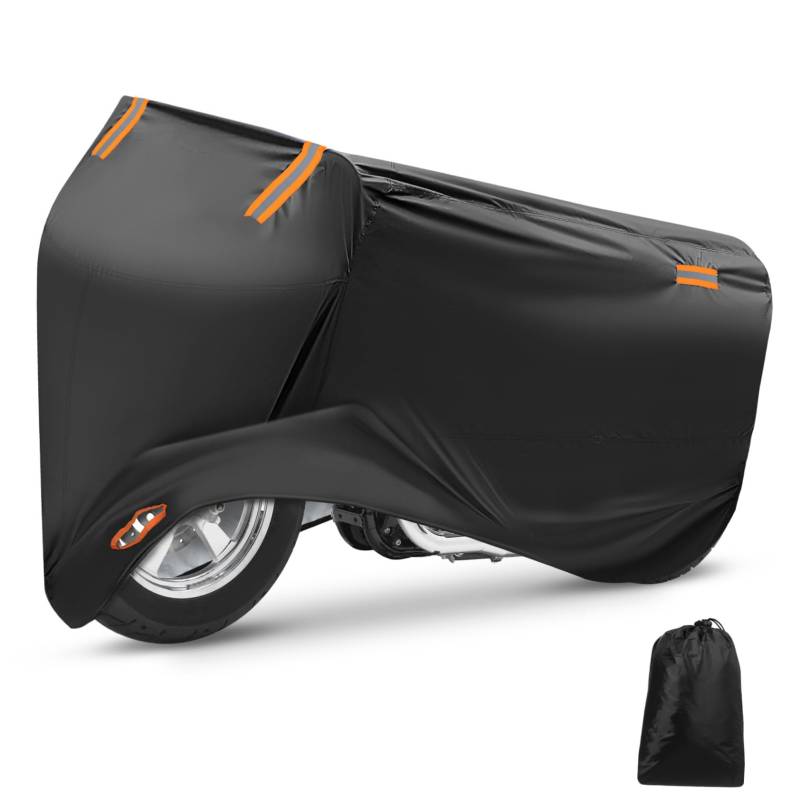 BUGUUYO Streifen Und Reflektierende Alle Scooter Griffe Outdoor Xx Löcher Schlossloch Mit Saisongröße Motorrad Heavy Universal Wasserdicht XXL Duty Protector Dirt Strips Shelter Bike von BUGUUYO
