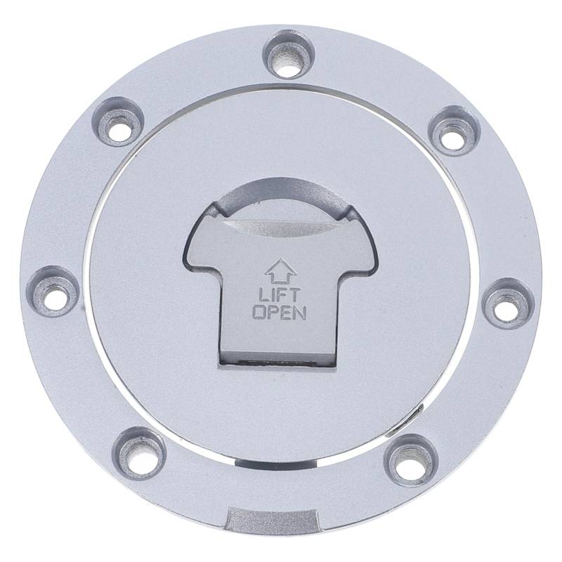 BUGUUYO Tankdeckel Gasbehälterkappe Für Motorrad Z Automobiltankkappe Verriegelungsgaskappe Mit Schlüssel Schlüsselverriegelungskappe Aluminiumlegierung Silber von BUGUUYO