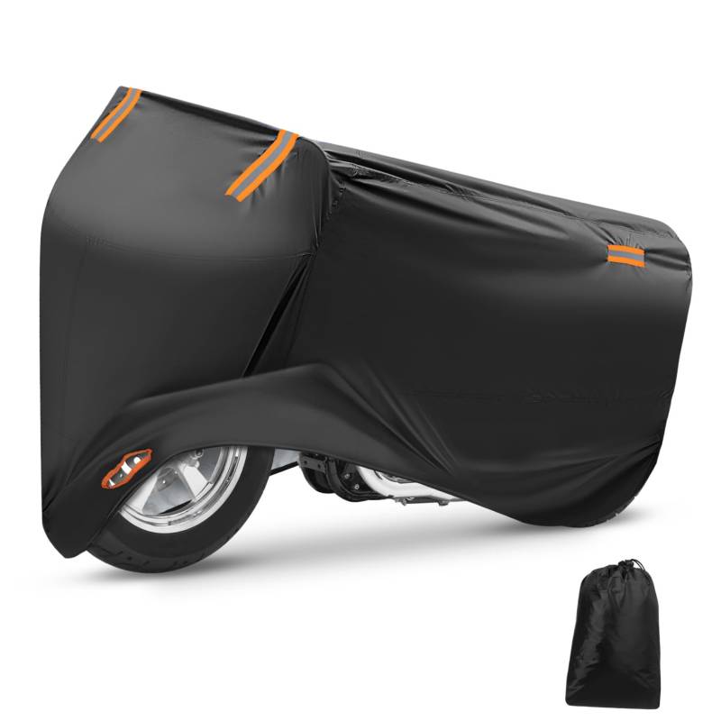 BUGUUYO Und Größe Universal Schlossloch Mit All Duty Streifen Wasserdicht Heavy Duty Bike Scooter Outdoor D Reflektierende Schutzstreifen Schmutzabdeckung Motorrad XL Xx Löcher Saison von BUGUUYO