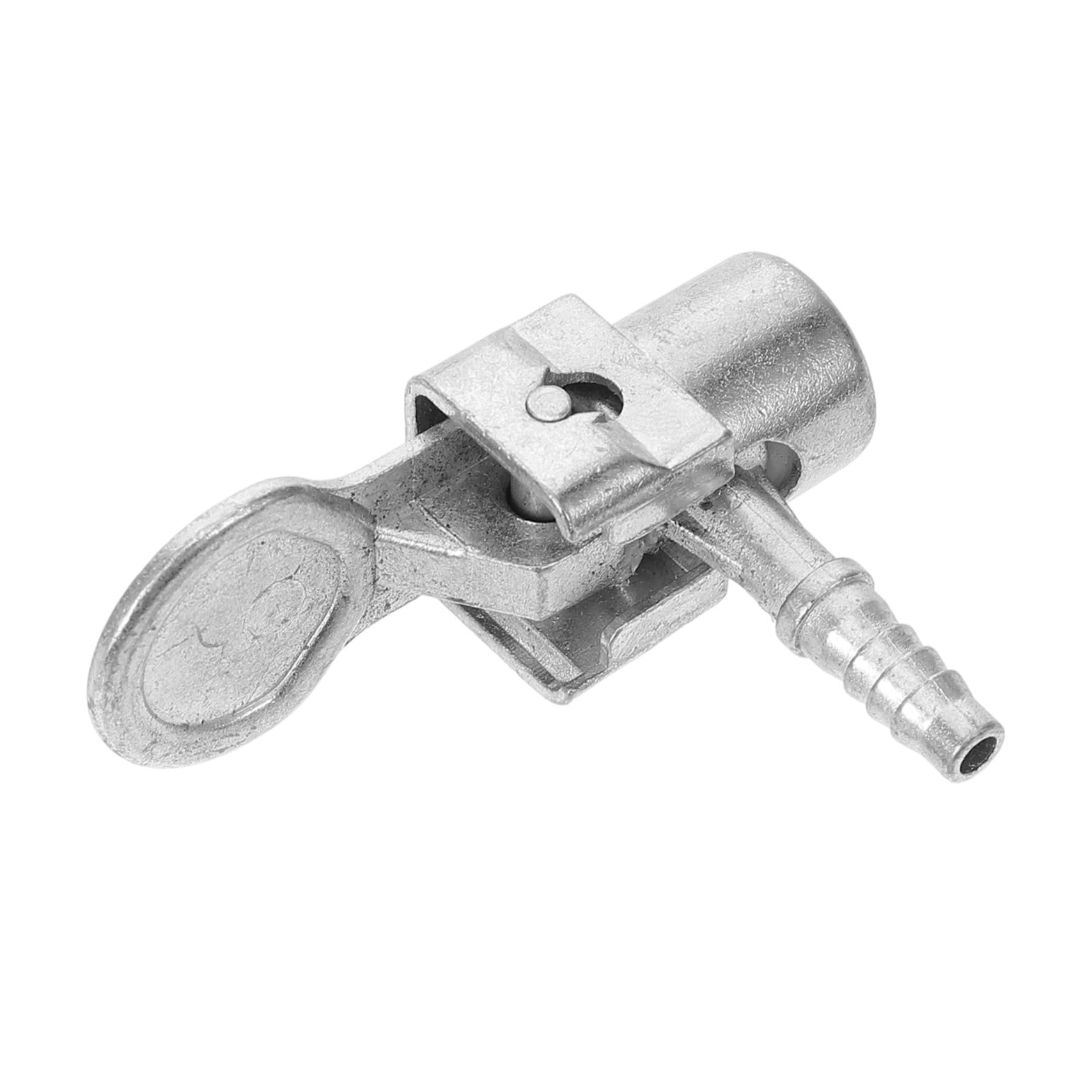 BUGUUYO Zubehör für Luftpumpen Klemmfutter Schnellspannfutter Luftkompressoraufsätze Spannfutter für Reifen arretierbares Luftfutter Spannfuttersatz Air Chuck Zinklegierung Silber von BUGUUYO