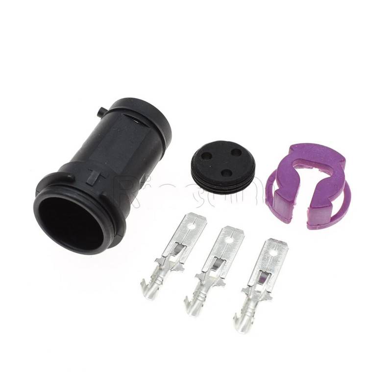 1-20SETS 3 Pin Weibliche männliche Drahtgehäuse Wasserdichte Autoverbinder Runde Sockel 813 971 987 813971987 813 972 928 813972928 (Color : Male set, Size : 20Sets) von BUIEX