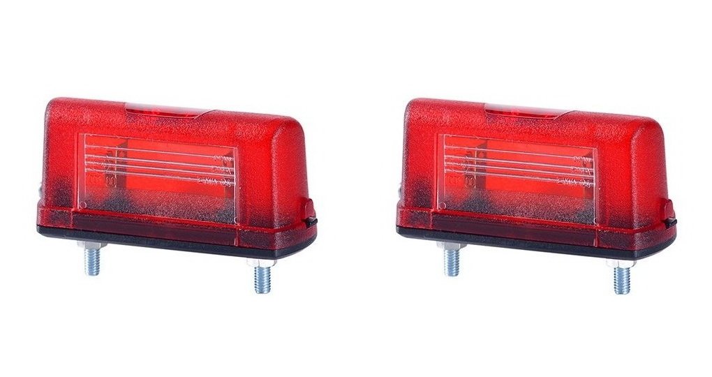 BUL BARS 2 x Kennzeichenleuchte 12V 24V mit E-Prüfzeichen Nummernschildleuchte Kennzeichenbeleuchtung Kennzeichen Auto Rück Hinten Rot LKW PKW KFZ Set Birne BUL BARS 2 x Kennzeichenleuchte 12V 24V mit E-Prüfzeichen Nummernschildleuchte Kennzeichenbeleuchtung Kennzeichen Auto Rück Hinten Rot LKW PKW KFZ Set Birne von BUL BARS