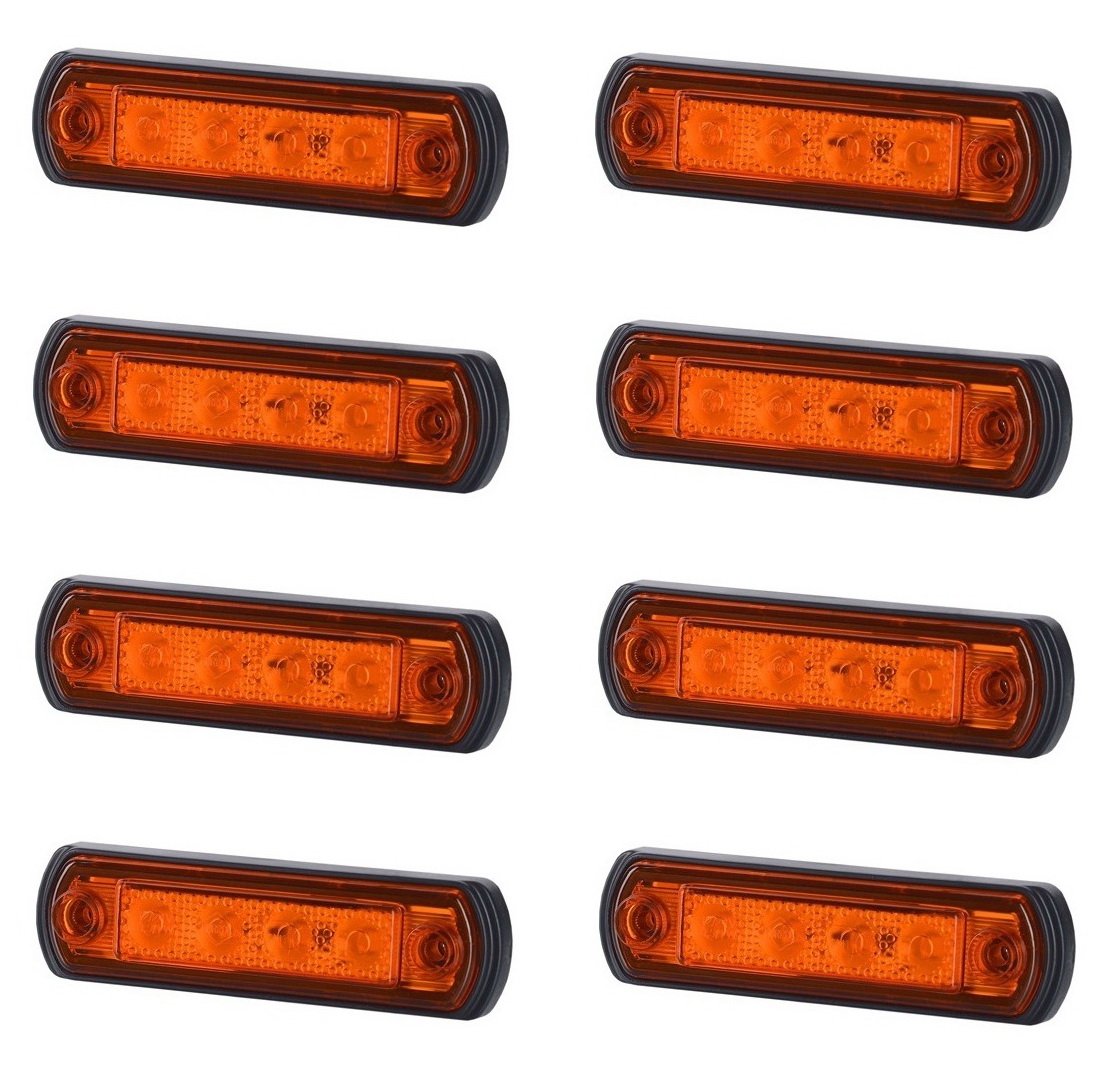BUL BARS 8 x 4 SMD LED Orange Begrenzungsleuchte Seitenleuchte 12V 24V mit E-Prüfzeichen Positionsleuchte Auto LKW PKW KFZ Lampe Leuchte Licht Gelb Universal BUL BARS 8 x 4 SMD LED Orange Begrenzungsleuchte Seitenleuchte 12V 24V mit E-Prüfzeichen Positionsleuchte Auto LKW PKW KFZ Lampe Leuchte Licht Gelb Universal von BUL BARS