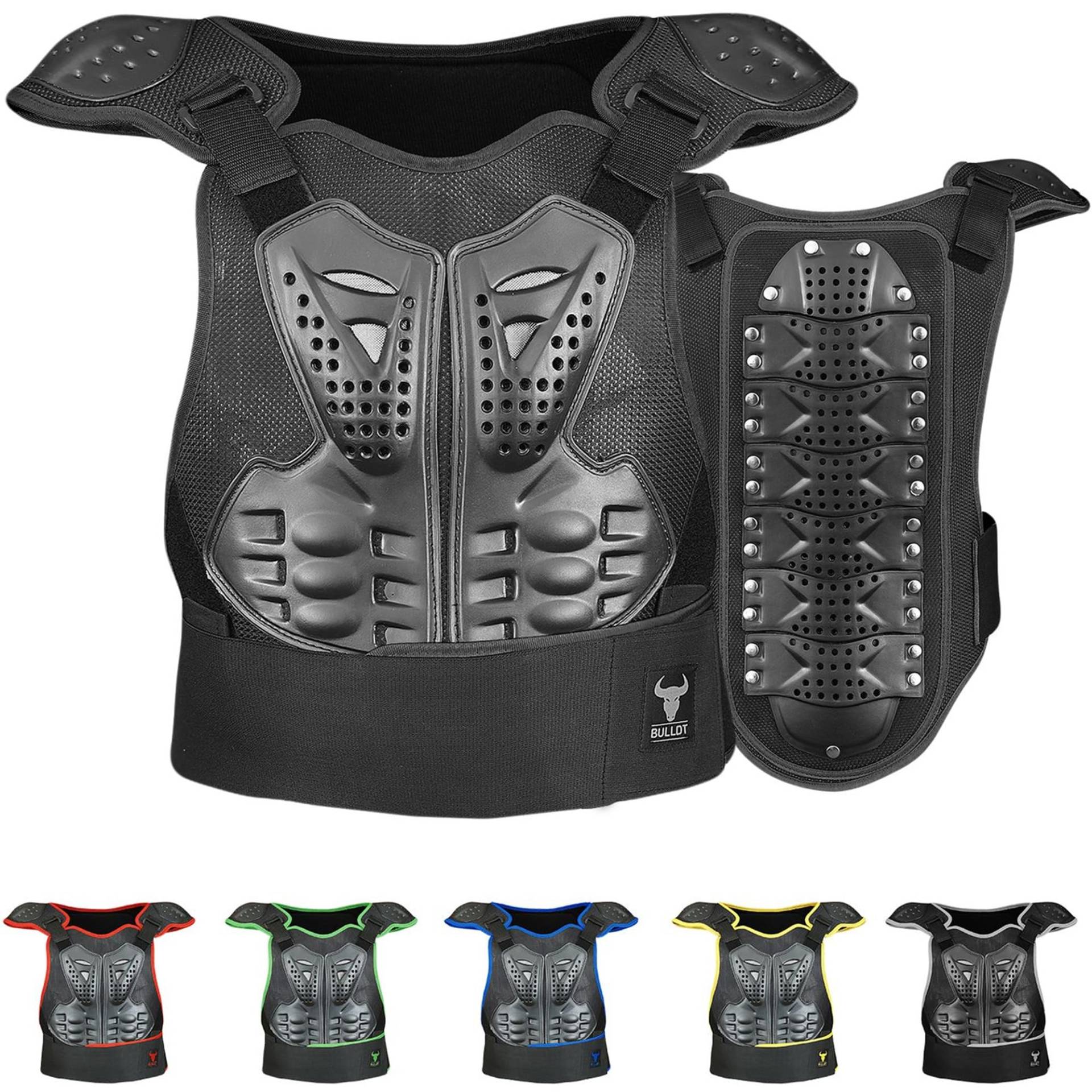 BULLDT Protektorenweste Damen & Herren für Motorrad Motocross ATV Skatebording Quad Scooter MTB Enduro Reiten Protektoren - Atmungaktiv Weste Verstellbar - Schwarz - 4XL BULLDT Protektorenweste Damen & Herren für Motorrad Motocross ATV Skatebording Quad Scooter MTB Enduro Reiten Protektoren - Atmungaktiv Weste Verstellbar - Schwarz - 4XL von BULLDT
