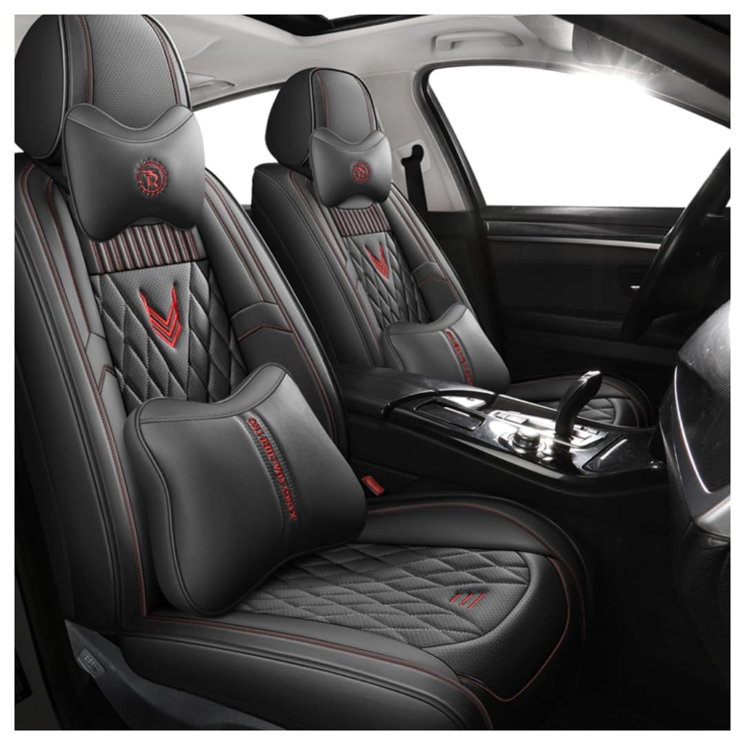 BUNIQ Car Seat Covers Car Seat Cover for VW Tiguan (5N) 1.Gen 2009 2010 2011 2012 2013 2014 2015 2016,Four Seasons Breathable Seat Protection Interior Accessories,A-Black Deluxe von BUNIQ