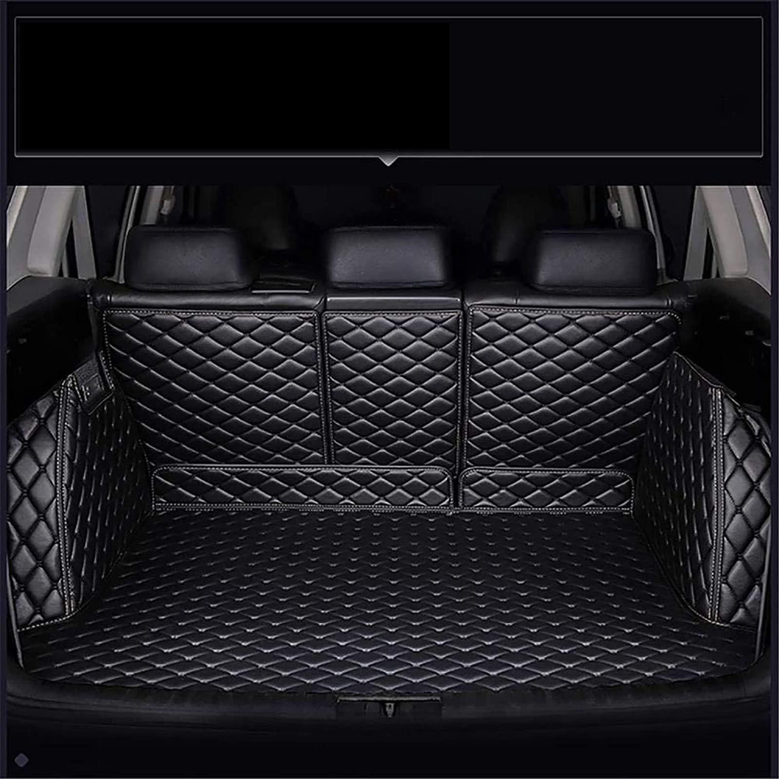 Full Wrap Leder Kofferraum Matte Für Land Rover Defender 110 2020-2022,Auto Zubehör Innen Schutz Pad Wasser Beweis,B-Black von BUNIQ