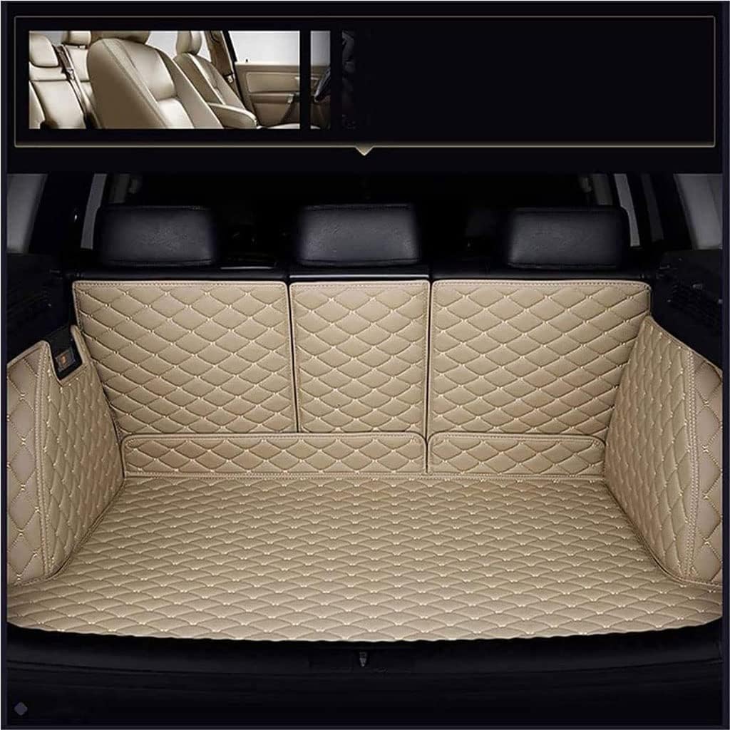 Full Wrap Leder Kofferraum Matte Für Mercedes-Benz C-Klasse Kombi/T-Modell (S206) 2021-2023,Auto Zubehör Innen Schutz Pad Wasser Beweis,A-Beige von BUNIQ