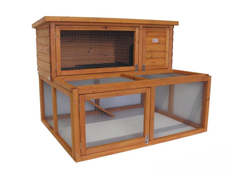 BUNNY BUSINESS Hasenkäfig/Meerschweinchenkäfig, mit Hütte und Laufplanke, 4 ft von BUNNY BUSINESS