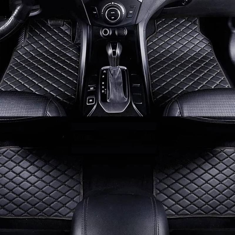 Auto Bodenmatte Fußmatten für Mercedes Benz CLA 2020-2023 C118 X118, Nach Maß Allwetterschutz Leder Fussmatten Vorne und Hinten Automatten Set,Black von BURIM