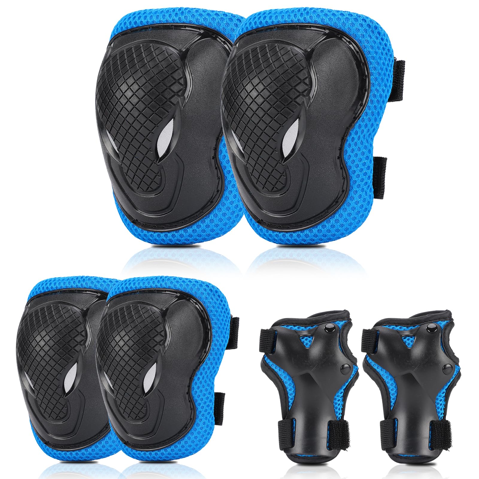 BURSUNLY Knieschoner Kinder Schoner Inliner Kinder, Verstellbare Kinder Protektoren Set, Knie und Ellenbogenschützer Handschoner für Kinder, Knieschützer für Inliner Fahrrad Skates Scooter Rollschuhe BURSUNLY Knieschoner Kinder Schoner Inliner Kinder, Verstellbare Kinder Protektoren Set, Knie und Ellenbogenschützer Handschoner für Kinder, Knieschützer für Inliner Fahrrad Skates Scooter Rollschuhe von BURSUNLY