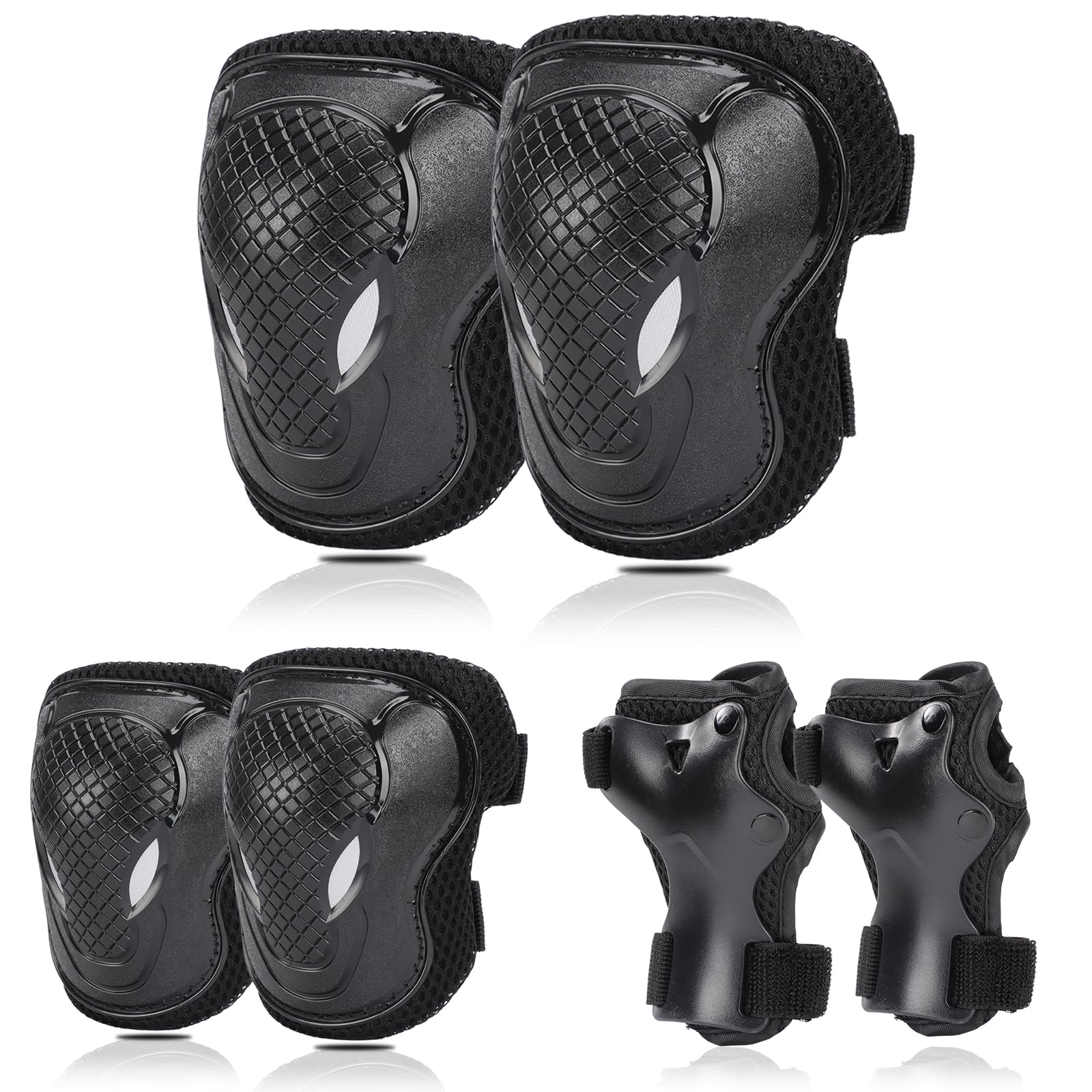 BURSUNLY Knieschoner Kinder Schoner Inliner Kinder, Verstellbare Kinder Protektoren Set, Knie und Ellenbogenschützer Handschoner für Kinder, Knieschützer für Inliner Fahrrad Skates Scooter Rollschuhe BURSUNLY Knieschoner Kinder Schoner Inliner Kinder, Verstellbare Kinder Protektoren Set, Knie und Ellenbogenschützer Handschoner für Kinder, Knieschützer für Inliner Fahrrad Skates Scooter Rollschuhe von BURSUNLY