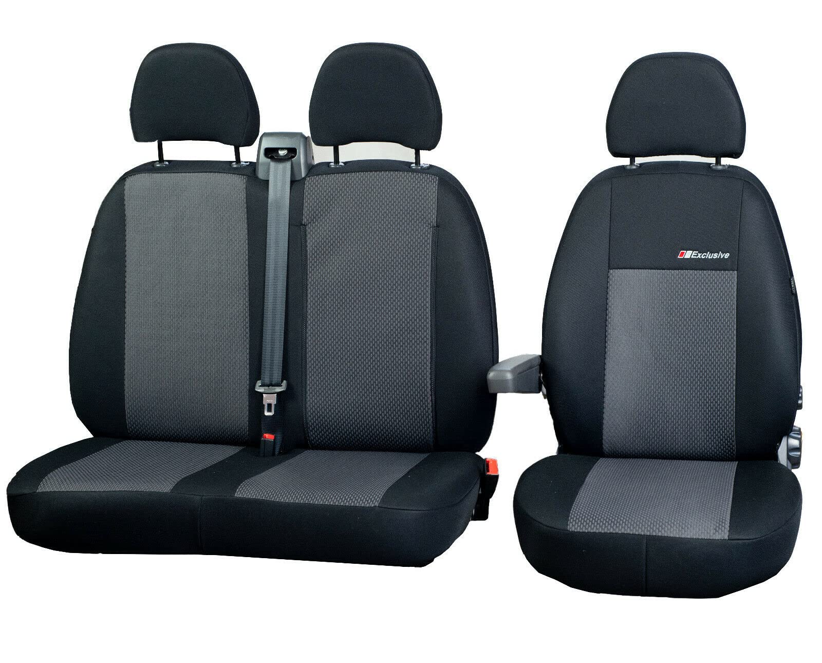 Exclusive KRE-EXC Autositzbezüge Sitzbezüge Universal Fahrersitz + 2er Beifahrersitzbank Schonbezüge von BUS Exclusive