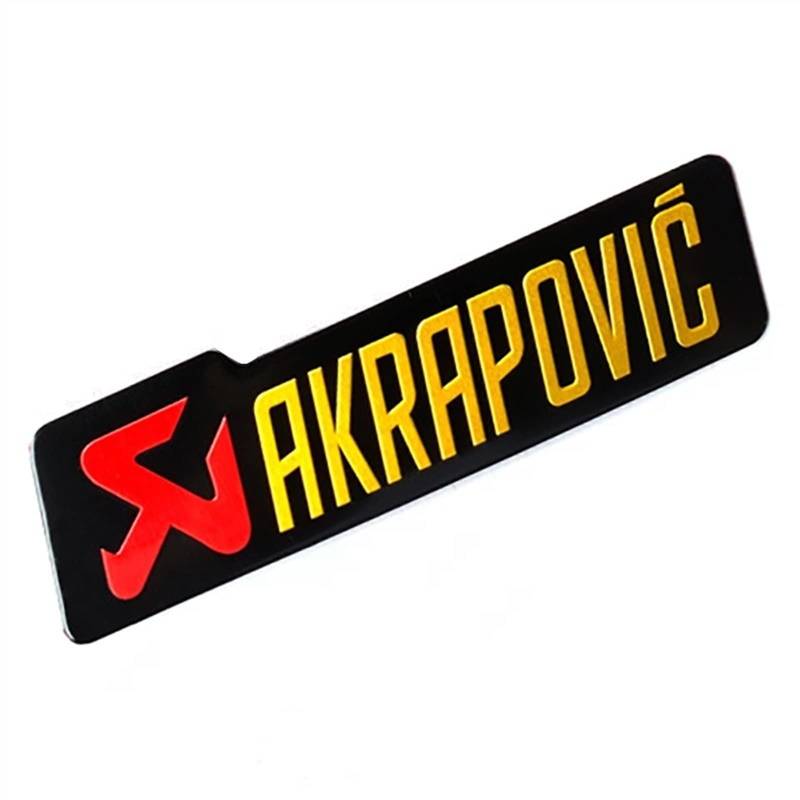 3D -Aluminium -Motorradaufkleber -Aufkleber -Aufkleber for Akrapovic -Abgas -Muffler -Auto -Moto -Dekoration (Color : 10cm Yellow) von BUSEB