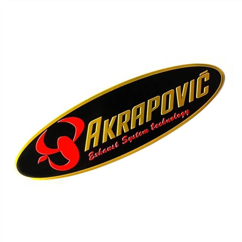 3D -Aluminium -Motorradaufkleber -Aufkleber -Aufkleber for Akrapovic -Abgas -Muffler -Auto -Moto -Dekoration (Color : Oval 14cm) von BUSEB