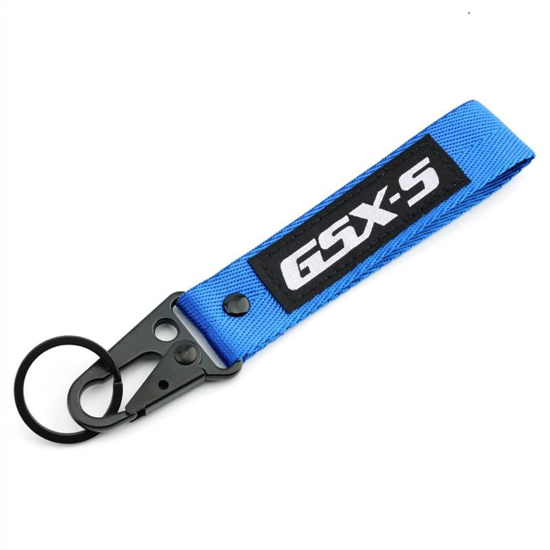 Motorradzubehör Abzeichen Schlüsselanhänger Stickerei Geschenk Mode Schlüsselanhänger for GSX-S 125 750 1000 1000GT GSX-S750 GSX-S1000 (Color : Blue) von BUSEB